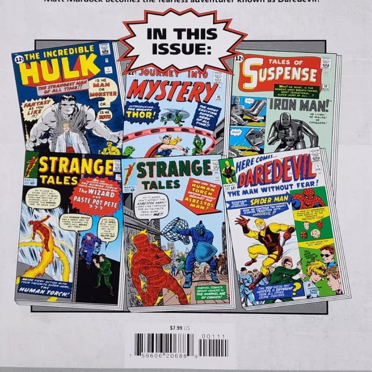 (6 Books in 1) Son of Origins of Marvel Comics: Marvel Tales Incredible Hulk #1 / Journey Into Mysterery #83 / Tales of Suspense #39 / Strange Tales #110-111 / Daredevil #1 |  Issue#1A | Year:2023 | S