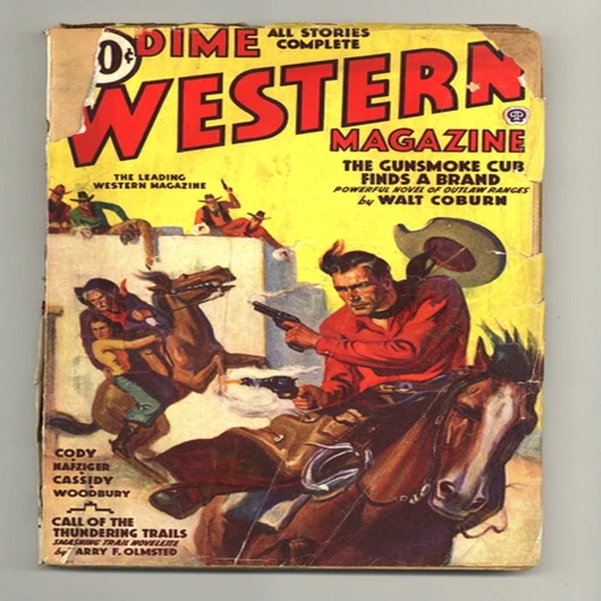 Dime Western Magazine Pulp Nov 1938 Vol. 22 #3 FR Low Grade