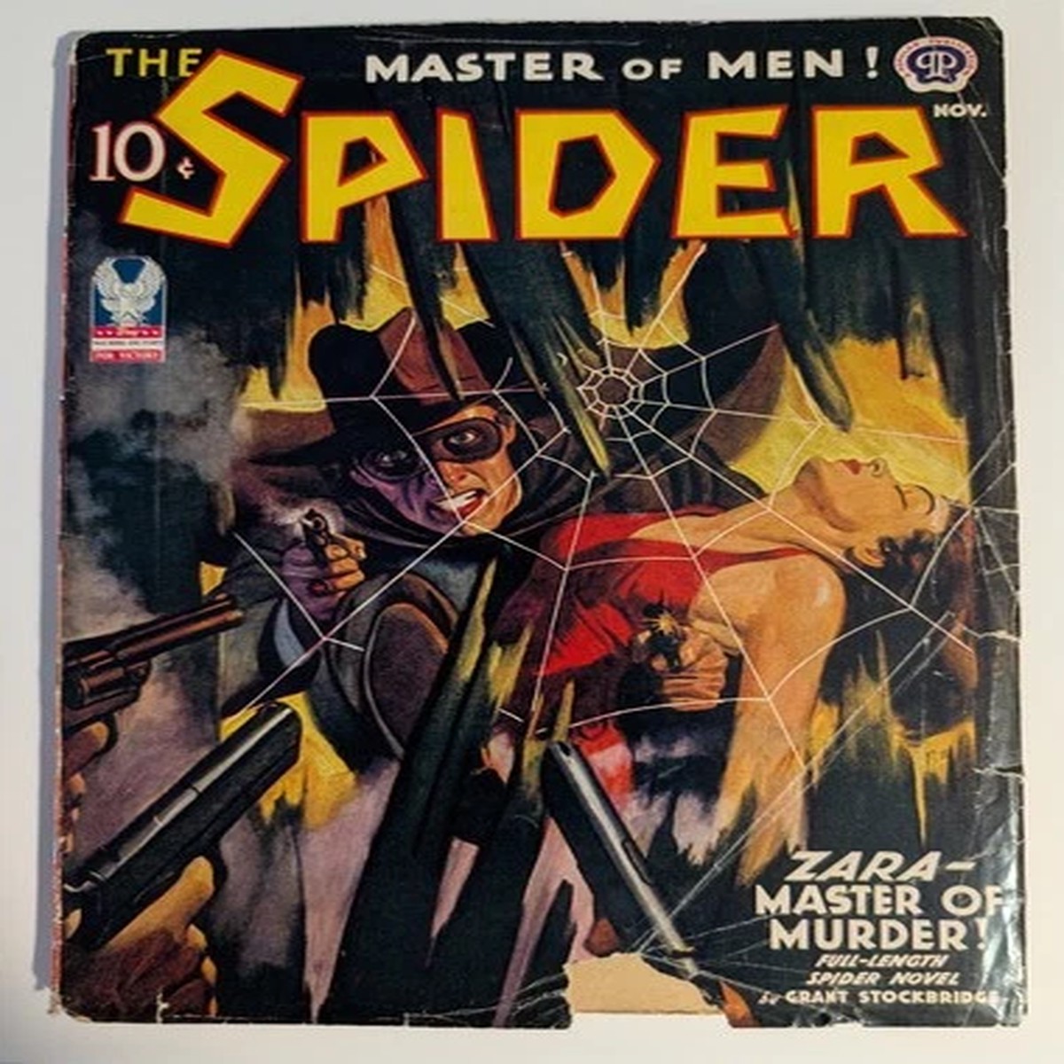 The Spider 1942 Rafael DeSoto GGA Bondage Cover WWII Era Hero Pulp VG-