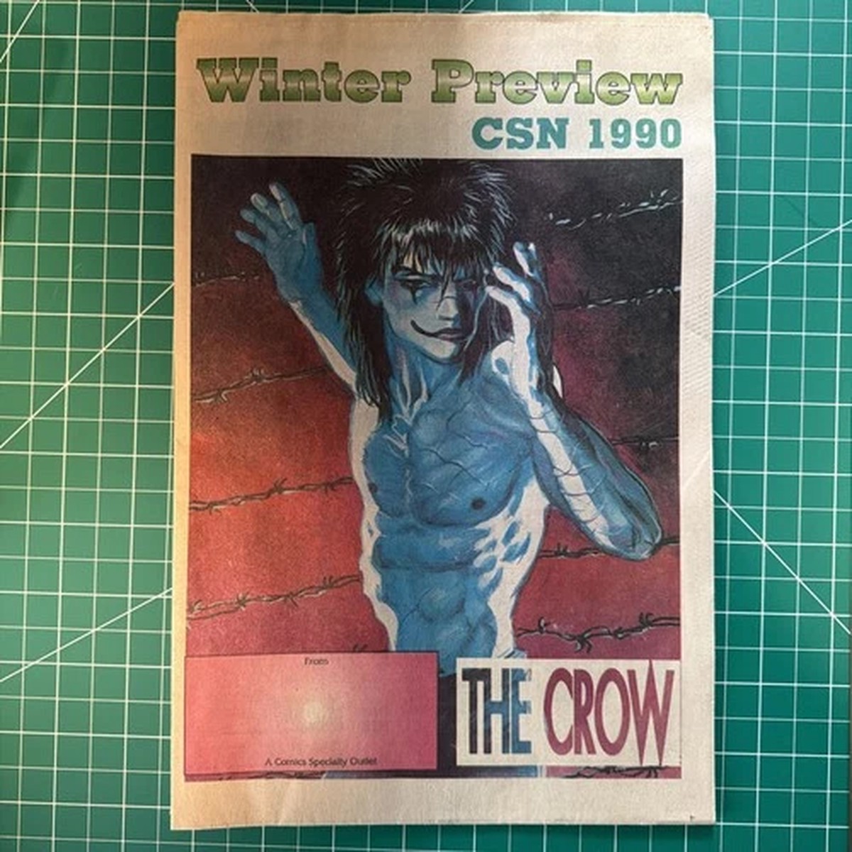 "The Crow Winter Preview CSN 1990" comic shop news rare